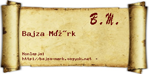 Bajza Márk névjegykártya